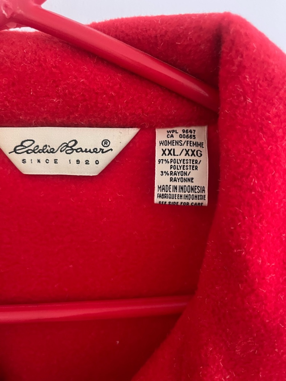 Eddie Bauer Women's Bright Red Fleece Shacket